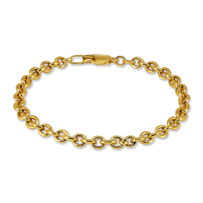 Pulsera Oro Forzada 4.8mm 18K 19cm - Pulseras de Hombre