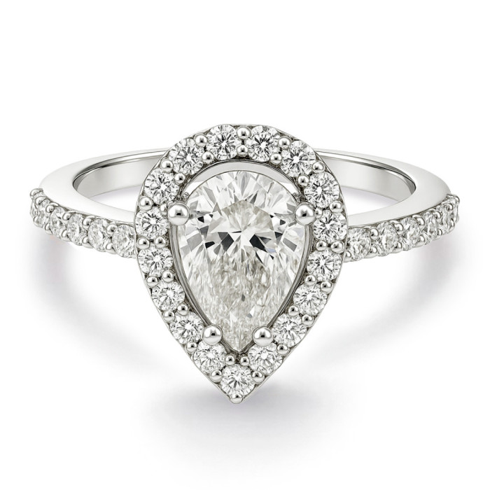Anillo Diamante talla Pera Solitario Aura 0,75 ct - Talla Pera
