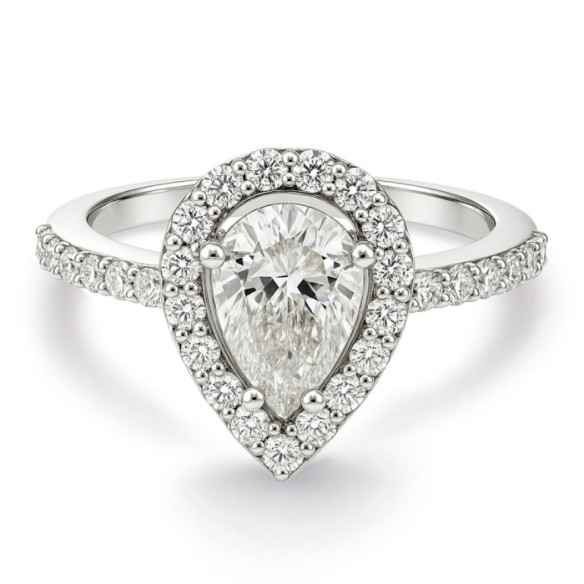 Anillo Diamante talla Pera Solitario Aura 0,75 ct - Talla Pera