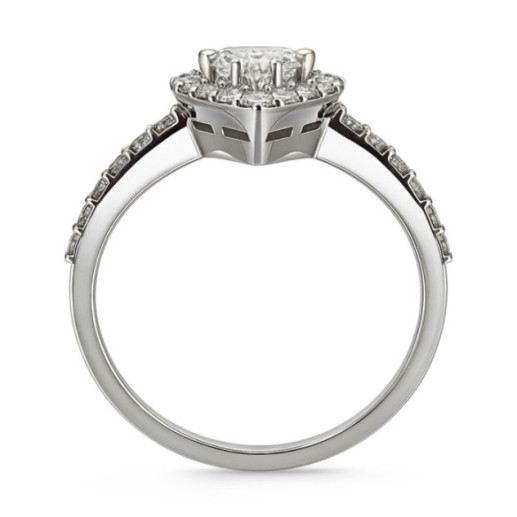 Anillo Diamante talla Pera Solitario Aura 0,75 ct - TALLA PERA 2