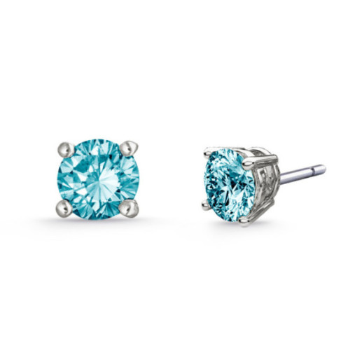 Pendientes Brillante Azul Dormilonas KATHERINE 0.40ct - Brincos de pedras azuis