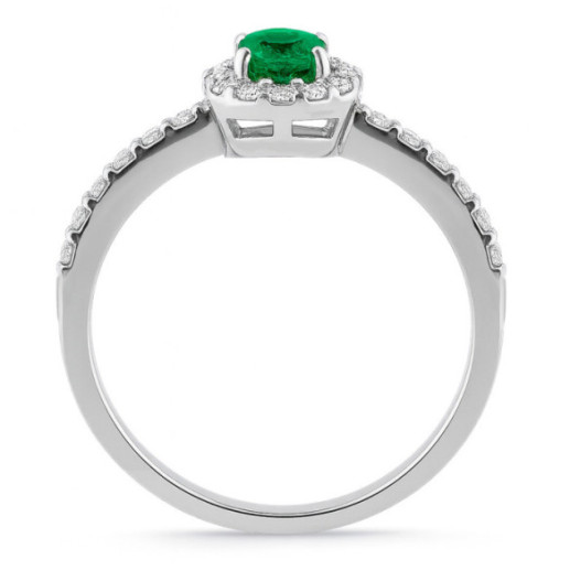 Anillo Esmeralda Verde Dalia Sunset 0.60 - Anéis de noivado verde 2