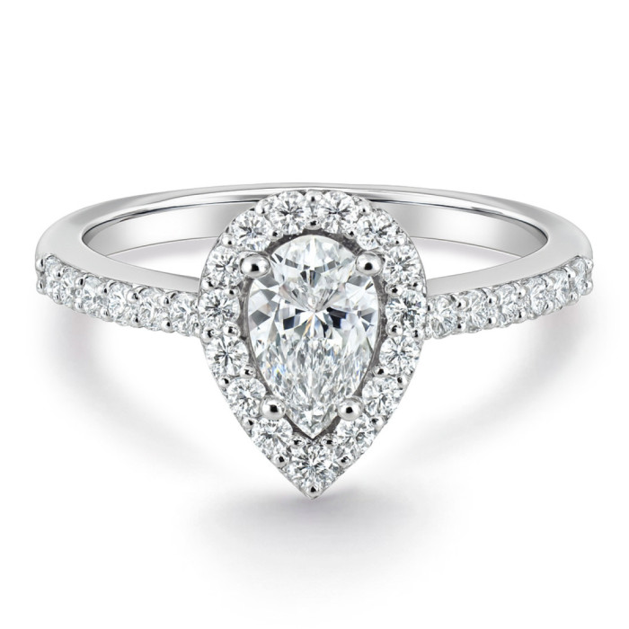 Anillo Diamante talla Pera Solitario Aura 0,40 ct - Talla Pera