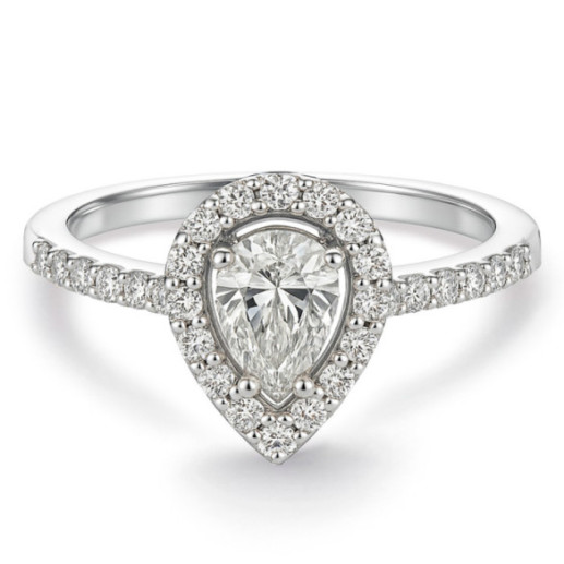 Anillo Diamante talla Pera Solitario Aura 0,50 ct - Talla Pera