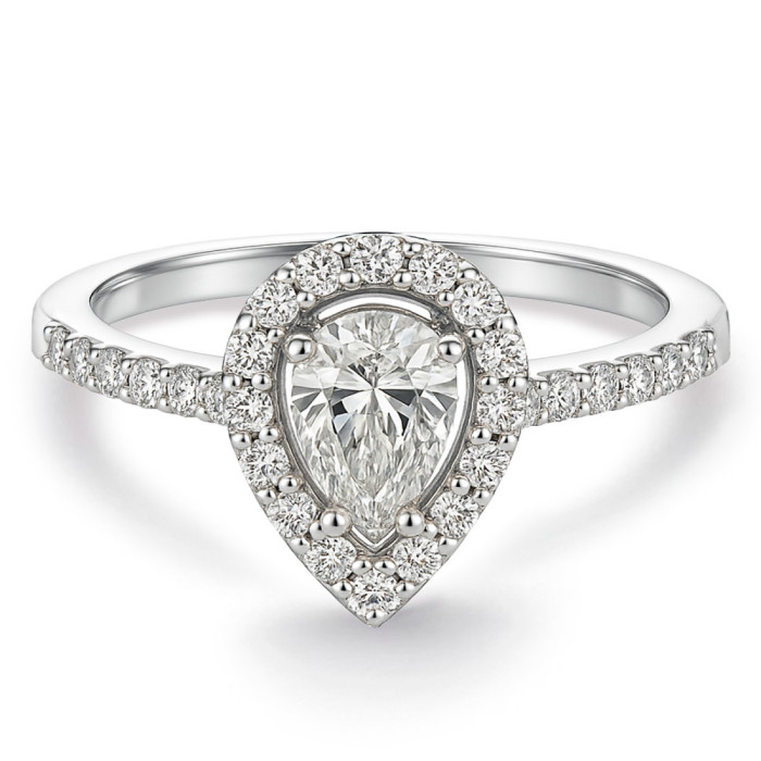 Anillo Diamante talla Pera Solitario Aura 0,50 ct - Talla Pera