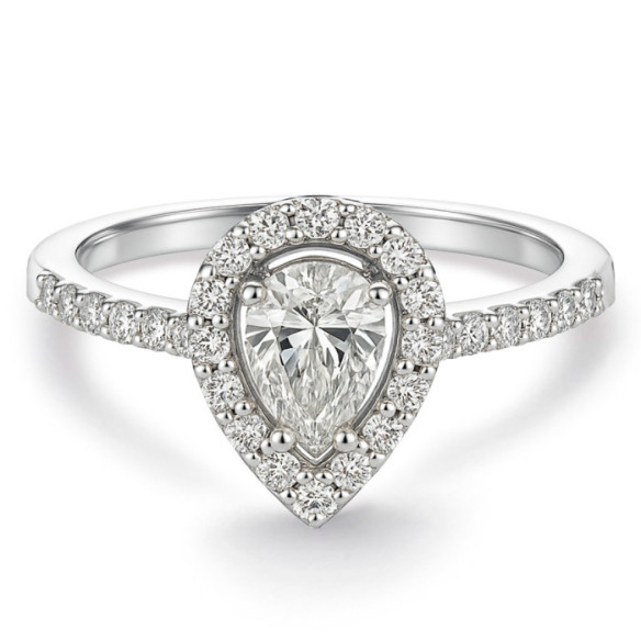 Anillo Diamante talla Pera Solitario Aura 0,50 ct - Talla Pera