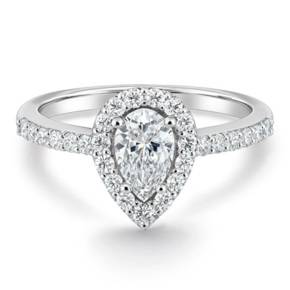 Anillo Diamante talla Pera Solitario Aura 0.30 ct - Talla Pera