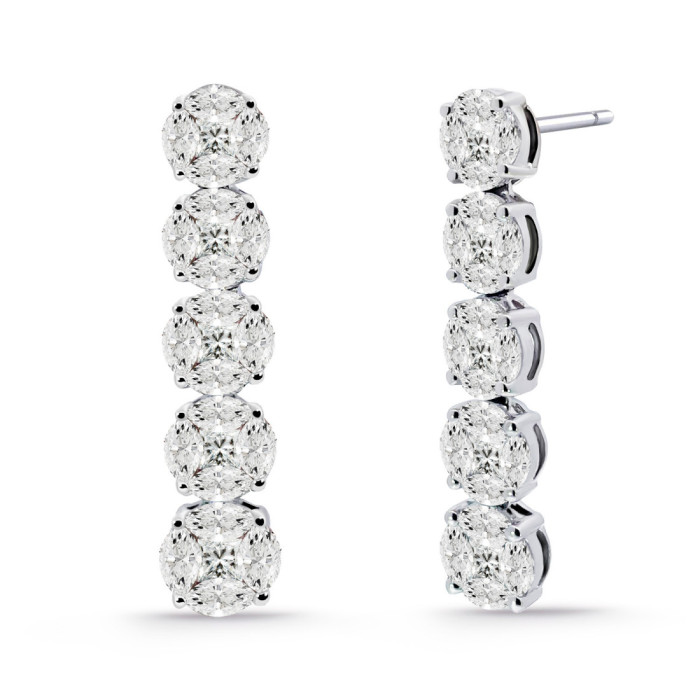 Pendientes Diamantes Gardenia 0.95 Dormilona - Brincos de noiva