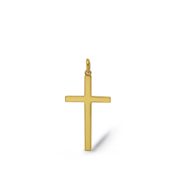 Cruz Oro Lisa Maciza Palo Xs 12x8mm - Des croix