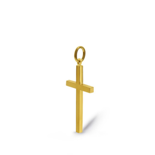 Cruz Oro Lisa Maciza Palo Xs 12x8mm - Cruces 2