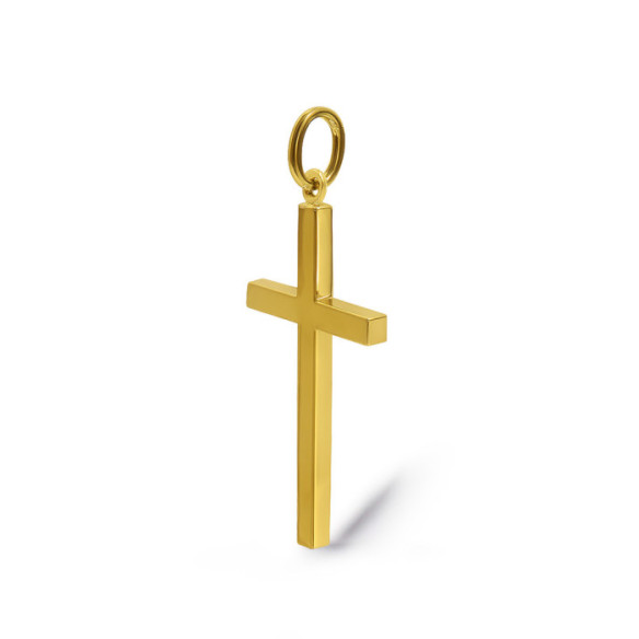 Cruz Oro Lisa Maciza Palo M - Des croix
