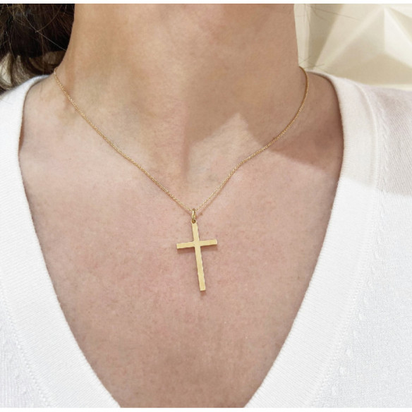 Cruz Oro Lisa Maciza Palo Xl - Cruces