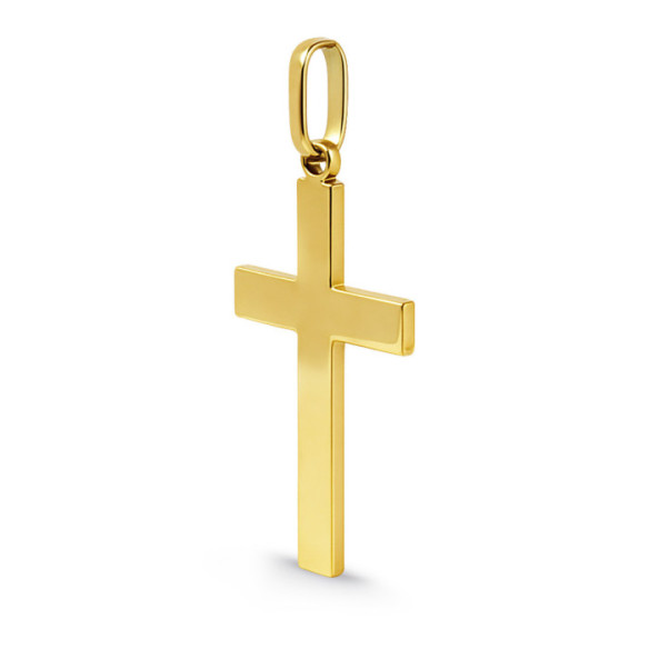 Cruz Oro Amarillo Maciza 25x17x1mm - Cruces