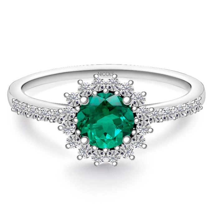 Anillo Esmeralda Margarita 0.60 - Smaragdringe