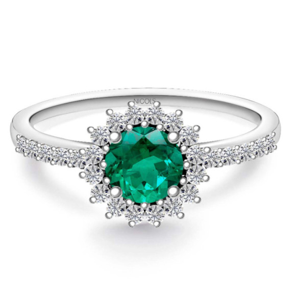 Margarita Emerald Ring 0.60 - Emerald rings