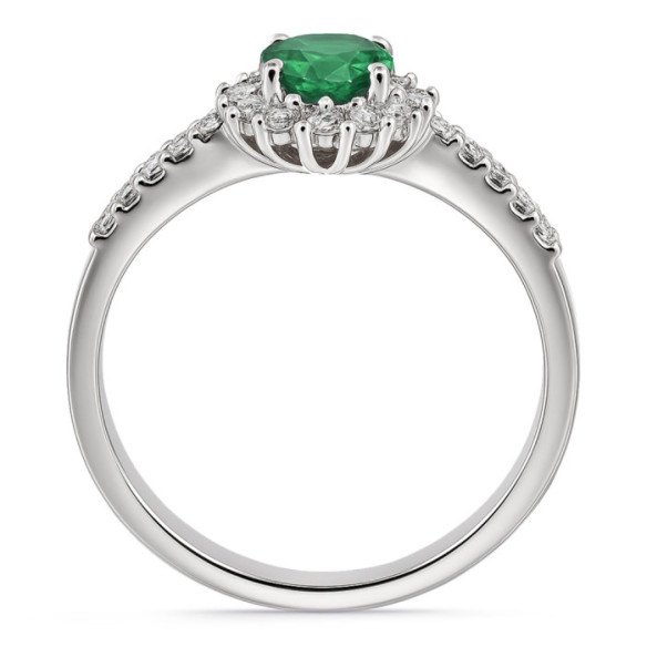 Anillo Esmeralda Margarita 0.60 - Anéis esmeralda