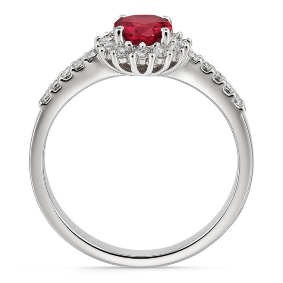 Anillo Rubí Margarita 0.60 - ANéIS