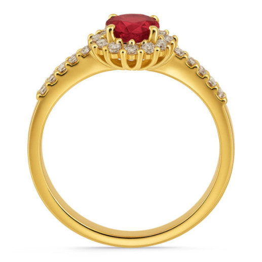 Anillo Rubí Margarita 0.60 - Anillos de Rubí 2