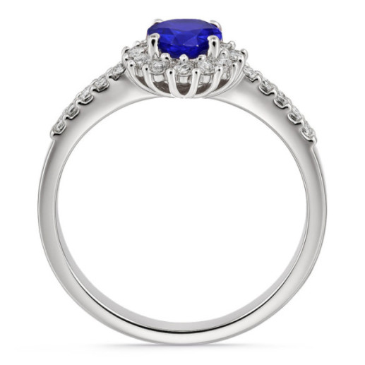 Anillo Zafiro Margarita 0.60 - Anillos de Zafiro 2