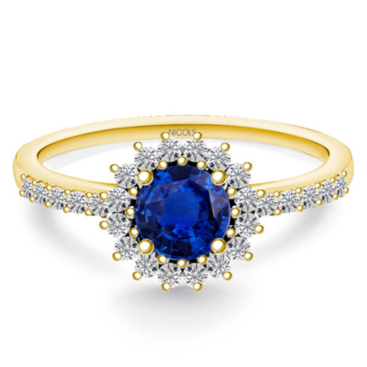 Anillo Zafiro Margarita 0.60 - Anéis de safira