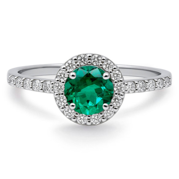 Anillo Esmeralda Clavel 0.60 - Anillos de Esmeralda
