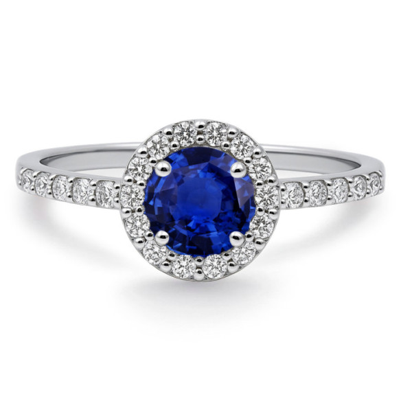 Anillo Zafiro Clavel 0.60 - Anillos de Zafiro