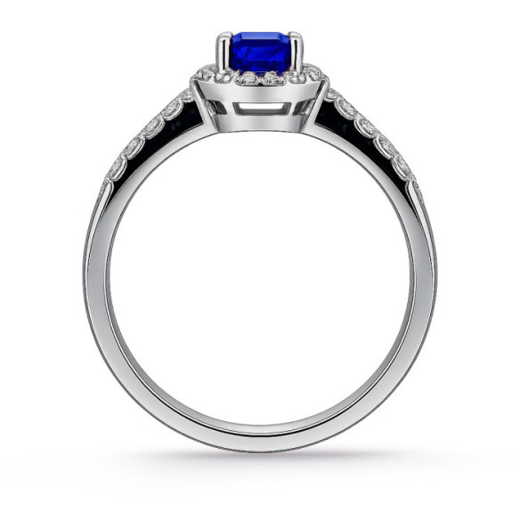 Anillo Zafiro Clavel 0.60 - Anelli zaffiro