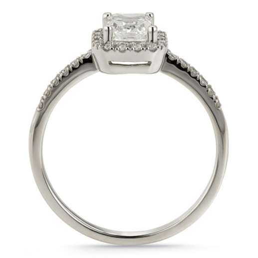 Anillo Compromiso Diamante 0.75 Talla Esmeralda Alice - Talla Esmeralda 2