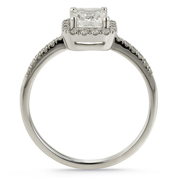 Anillo Compromiso Diamante 1.00 Talla Esmeralda Alice - Talla Esmeralda