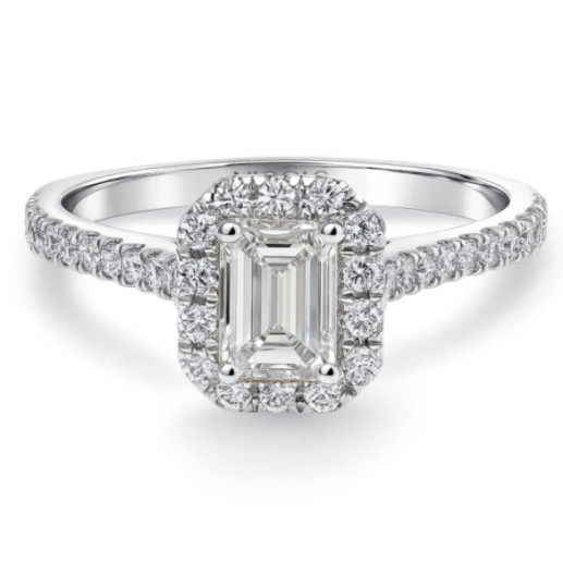 Anillo Compromiso Diamante 0.50 Talla Esmeralda Seline - Emerald