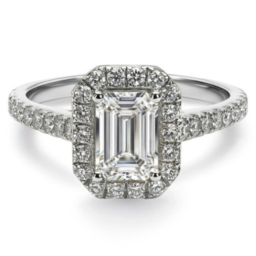 Anillo Compromiso Diamante 0.75 Talla Esmeralda Seline - Anillos de Diamantes