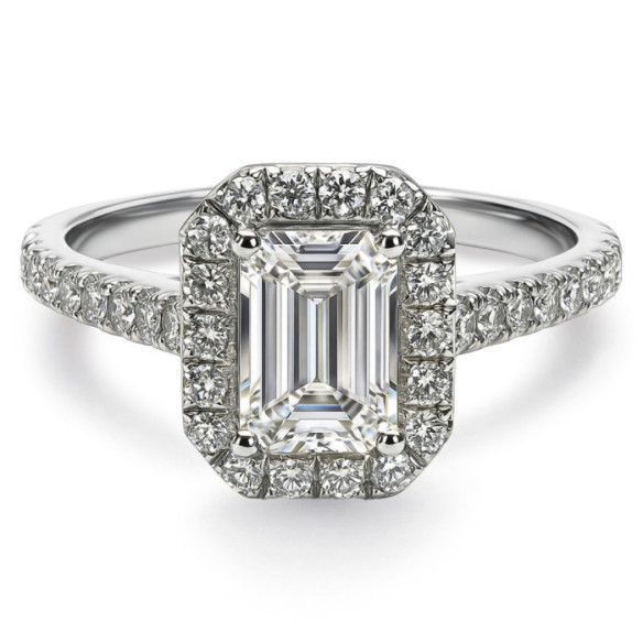 Anillo Compromiso Diamante 0.75 Talla Esmeralda Seline - Anillos de Diamantes