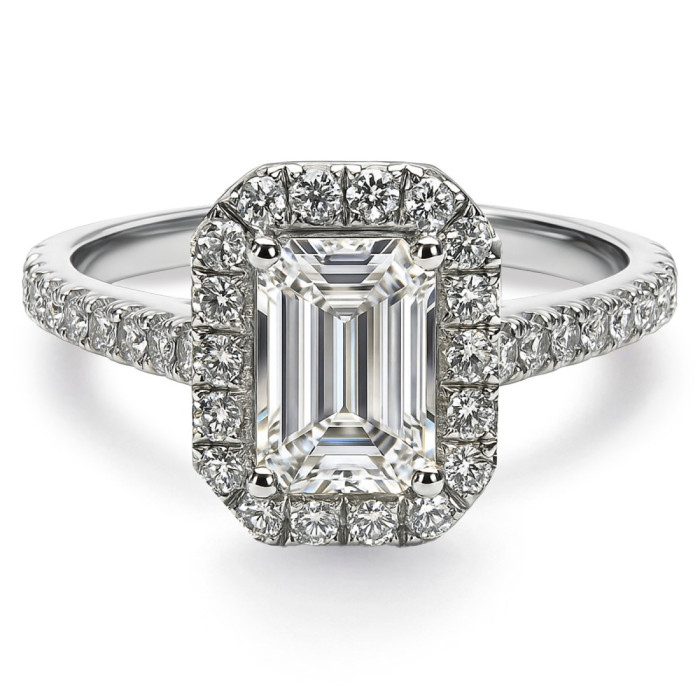 Anillo Seline Diamante talla Esmeralda 1,00 quilate - Talla Esmeralda