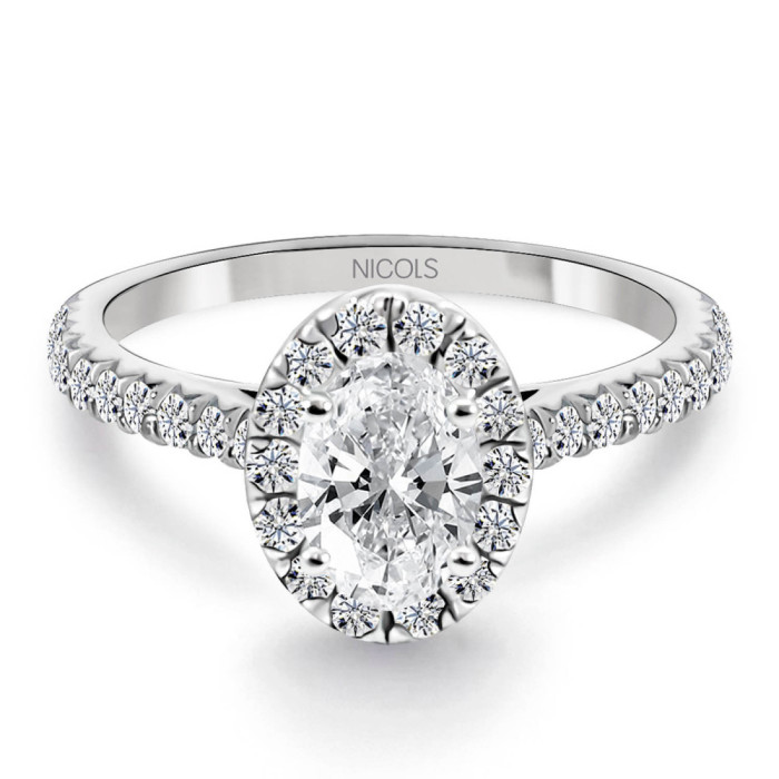 Anillo Diamante Talla Oval Seline 0.50 Ct - Talla Oval