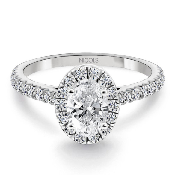 Anillo Diamante Talla Oval Seline 0.50 Ct - Ovales Schnitzen
