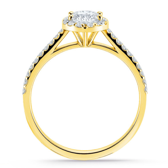 Anillo Diamante Oval Seline 0.50 Ct Oro amarillo - Talla Oval