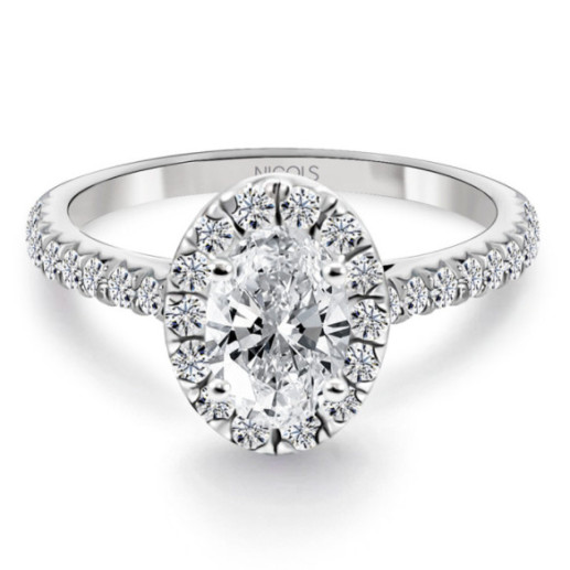 Diamond Engagement Ring 0.70Ct Oval Cut Seline - Rings