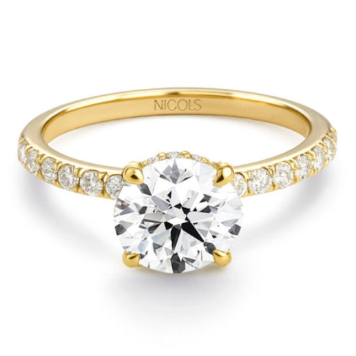 Anillo Diamantes Veiled Halo 1,00 Ct Oro Amarillo - Or jaune solitaire