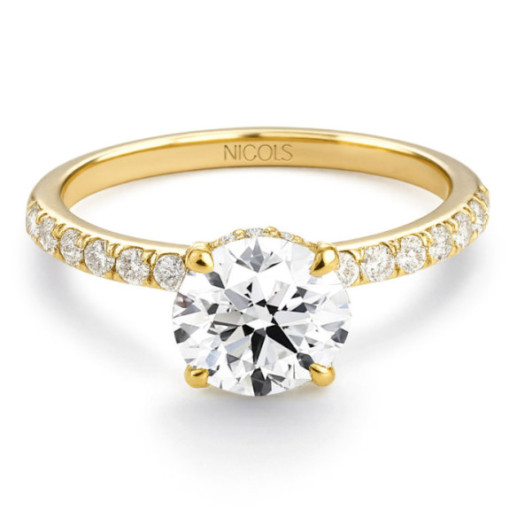 Anillo Diamantes Veiled Halo 0.75 ct Oro Amarillo - Oro giallo solitario