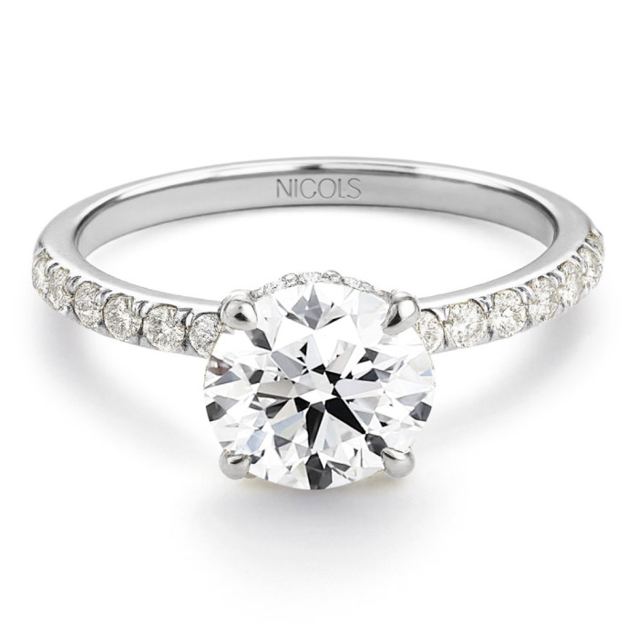 Anillo Diamantes Veiled Halo 1,00 ct Oro Blanco - Solitarios de Oro Blanco