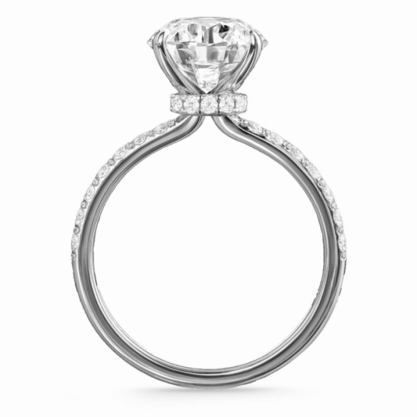 Anillo Diamantes Veiled Halo 1,00 ct Oro Blanco - Solitarios de Oro Blanco