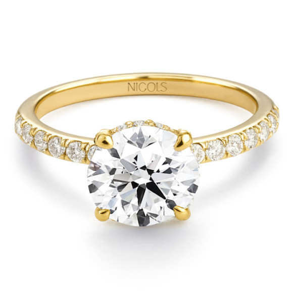 Anillo Diamantes Veiled Halo 1.50 ct Oro Amarillo - Ouro amarelo solitário