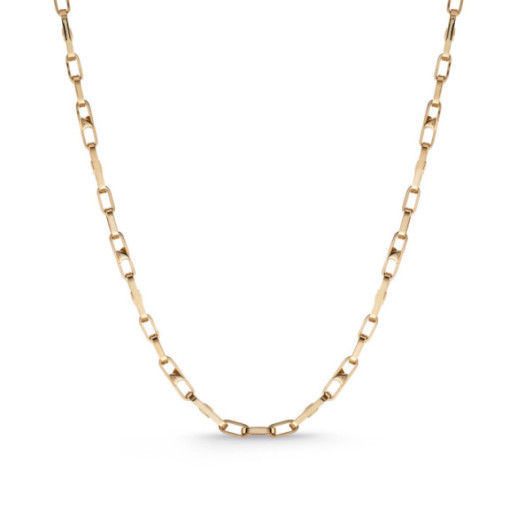 18K Gold Bar Link Chain 50cm - Gold Chains for Men