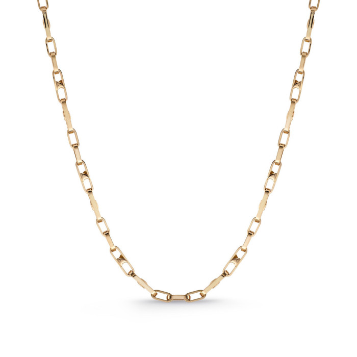 18K Gold Bar Link Chain 50cm - Gold Chains for Men