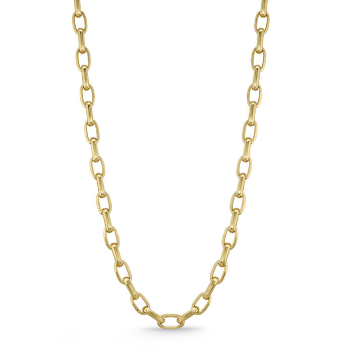 18K Gold Chain Link Gallon 13X7 60Cm - Pendants