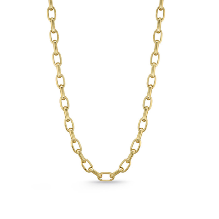 Catena d'oro 18K Eslabon Gallone 13X7 50Cm - Ciondoli