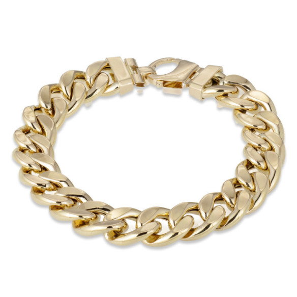 Pulsera Oro 18K Eslabon Cubano 12Mm 18,5cm - Jóia do homem