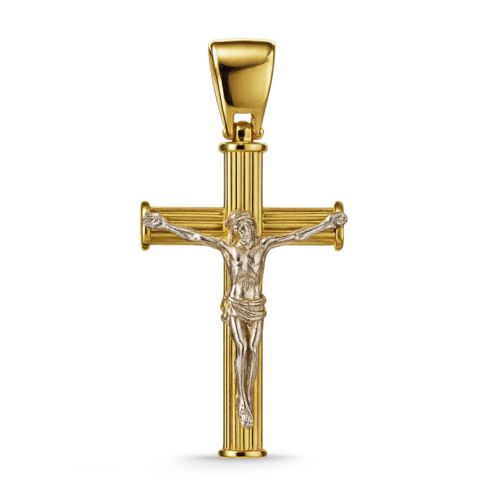 Cruz Oro Cristo oro amarillo y blanco - Attraversa
