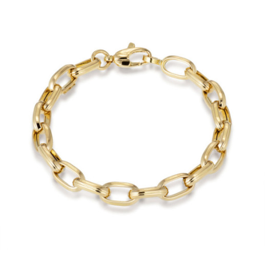 Pulsera Oro 18K Eslabon Gallon 13X7 19Cm - PULSERAS