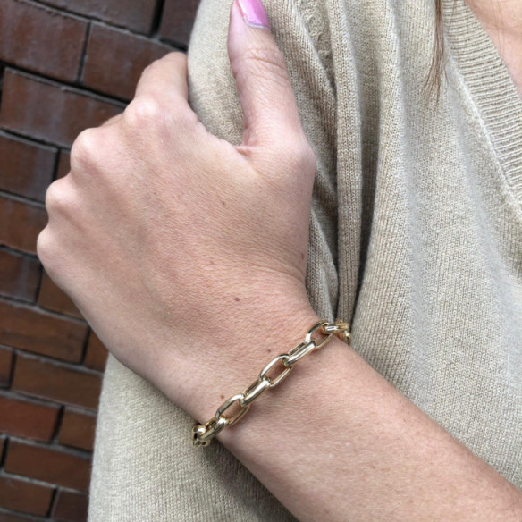 Gold Armband 18K Eslabon Gallonen 13X7 19Cm - ARMBäNDER